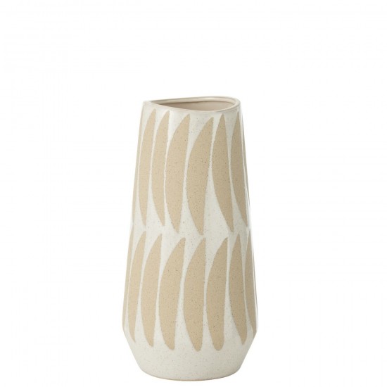 J-Line J Line vases Jolipa Vase Kai Gres Beige Blanc Small.