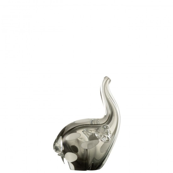 J-Line J Line elephants statuettes Jolipa Elephant Verre Transparent Noir Small.