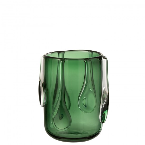J-Line J Line Grands vases Grand vase Vases hauts Vase haut. Jolipa Vase Drippy Verre Vert Small.