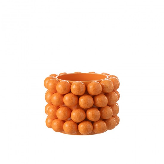 J-Line J Line cachepots de fleur Jolipa Cachepot Oranges Ceramique Orange Large.