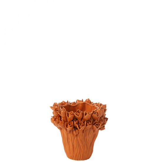 J-Line J Line Grands vases Grand vase Vases hauts Vase haut. Jolipa Vase Ambrosia Ceramique Orange Small.