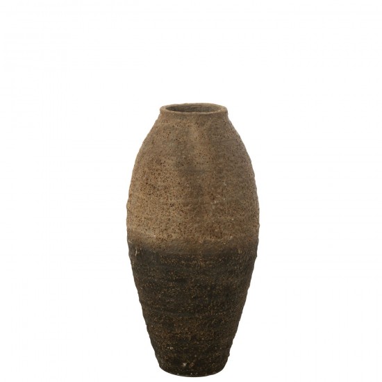 J-Line J Line Vases Jolipa Vase Antique Cement Brown Black Small.