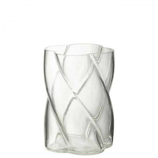 J-Line J Line vases Jolipa Vase Swirly Verre Transparent Small.