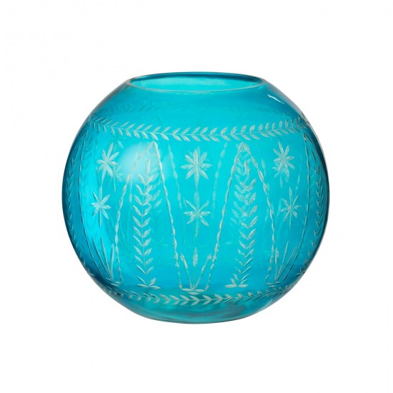J-Line J Line vases Jolipa Vase Tarifa Rond Verre Azur.