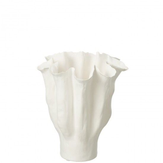 J-Line J Line Grands vases Grand vase Vases hauts Vase haut. Jolipa Vase Calyx Ceramique Blanc Medium.