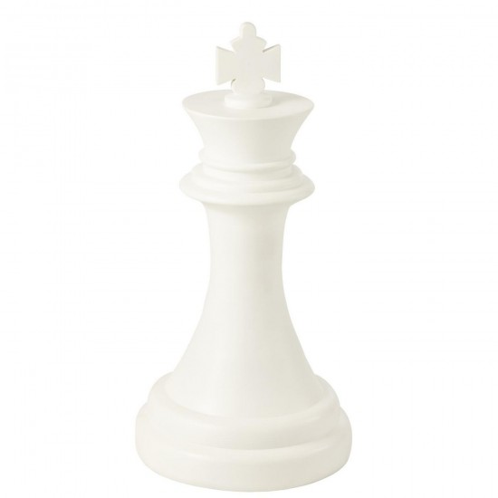 J-Line J Line pièces d'échecs Jolipa Pièce D Échecs Roi Polyrésine Blanc.