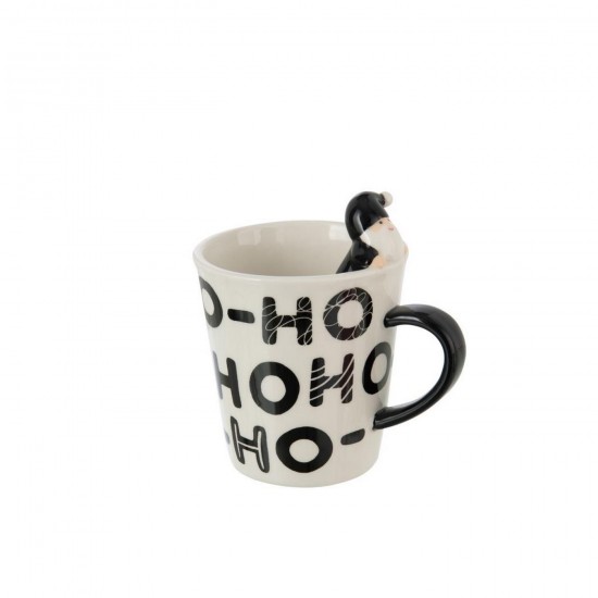 J-Line J Line grande tasses Gobelins Jolipa Mug Père Noël Dolomite Blanc Noir.