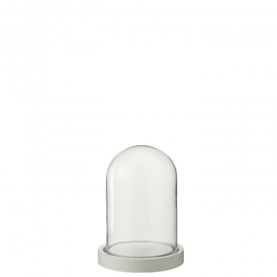 J-Line J Line cloches cuvecles clochettes en verre statuettes Jolipa Cloche Décorative Verre Blanc Small.