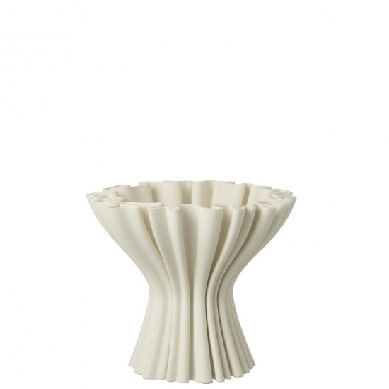 J-Line J Line Grands vases Grand vase Vases hauts Vase haut. Jolipa Vase Impression 3D Irrégulier Porcelaine Blanc.