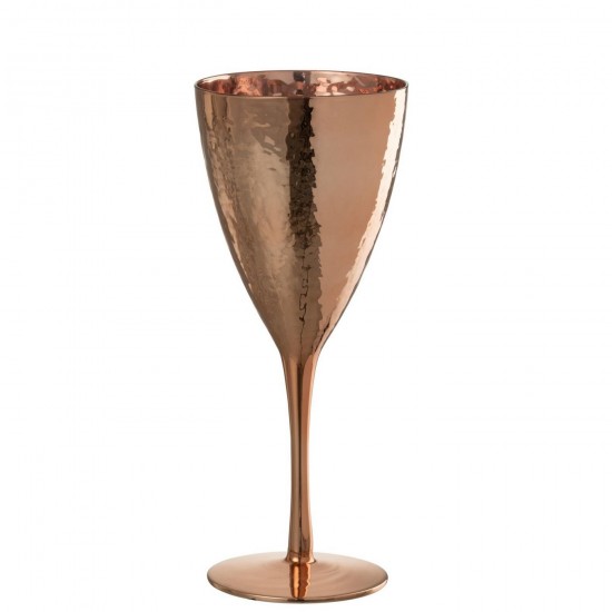 J-Line J Line verres a vin Jolipa Verre À Vin Miroir Verre Cuivre.