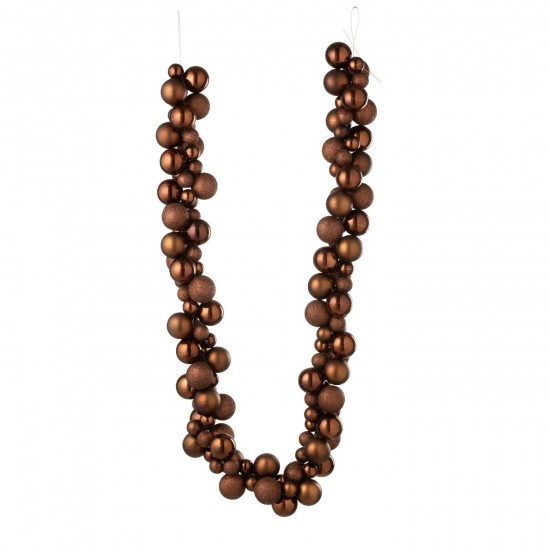J-Line J Line guirlandes suspendues Jolipa Guirlande Boules De Noël Plastique Marron Foncé.