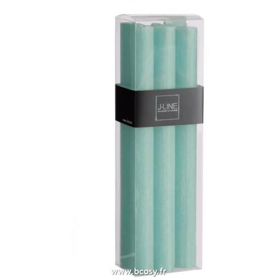 J-Line bougies Jolipa Jline Boite 6 Boug Aqua 13H