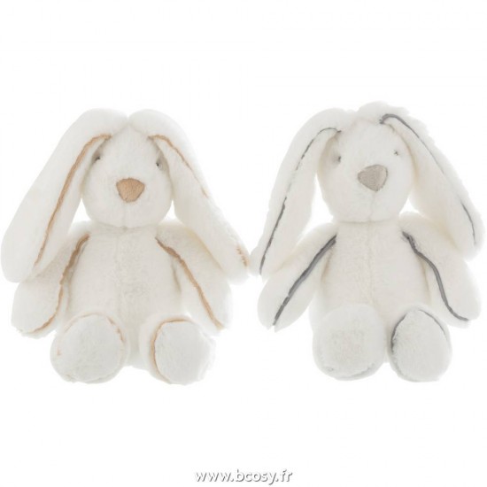 J-Line lapins statuettes Jolipa Jline Lapin Peluche Blanc Medium Assortiment De 2