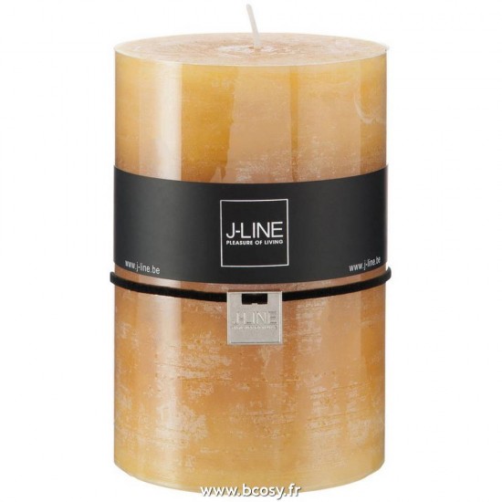 J-Line bougies cylindre Jolipa Jline Bougie Cylindrique Ocre Xl 110H