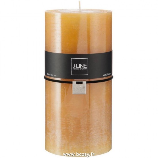 J-Line bougies cylindre Jolipa Jline Bougie Cylindrique Ocre Xxl 140H