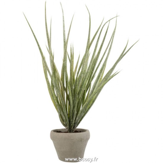 J-Line gazon décoratif Jolipa Jline Herbes En Pot Paillettes Plastique Vert