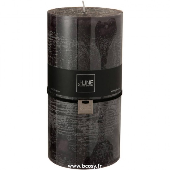 J-Line bougies cylindre Jolipa Jline Bougie Cylindrique Noir Marron Xxl 140H