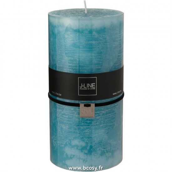 J-Line bougies cylindre Jolipa Jline Bougie Cylindrique Azur Xxl 140H