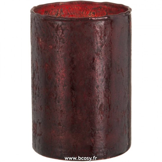 J-Line lanternes photophores Jolipa Jline Photophore Cylindre Verre Framboise Small