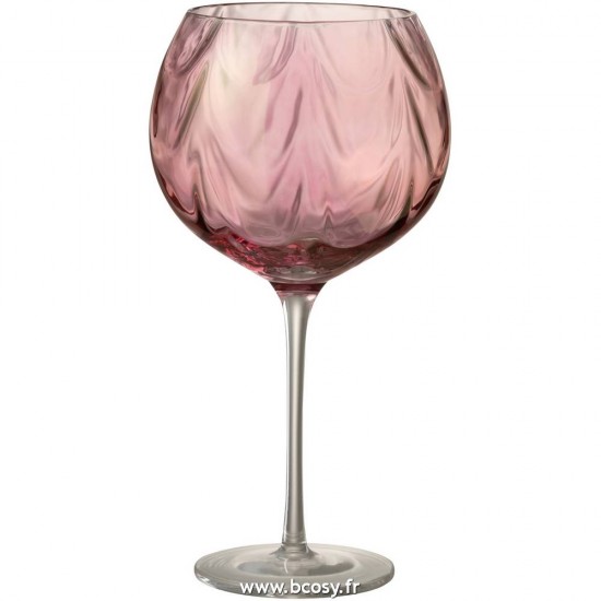 J-Line verres a vin Jolipa Jline Verre A Vin Irregulier Verre Rose