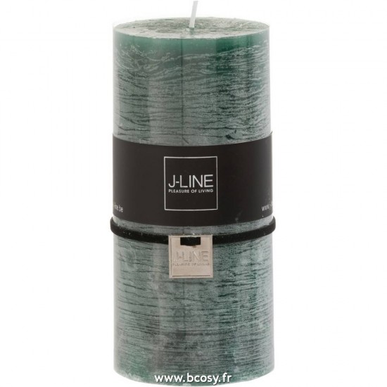 J-Line bougies cylindre Jolipa Jline Bougie Cylindrique Vert Fonce L 70H