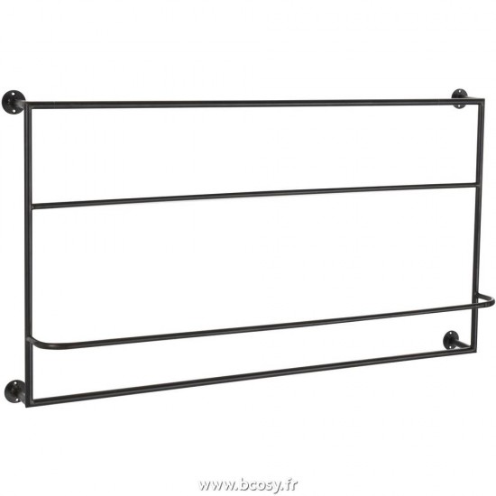 J Line Textile Rack Metal Black L93xB17xH53 cm Jline 84916 by Jolipa 84916