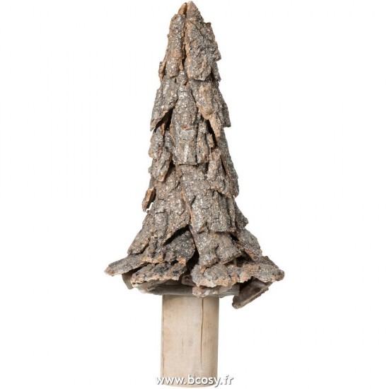 J-Line arbres sapins de noel sur pied Jolipa Jline Sapin Decoration Bois Gris Small