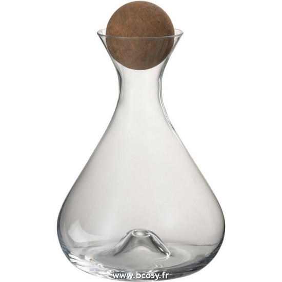 J-Line carafes a decanter Jolipa Jline Carafe Bouchon Verre Liege Transparent