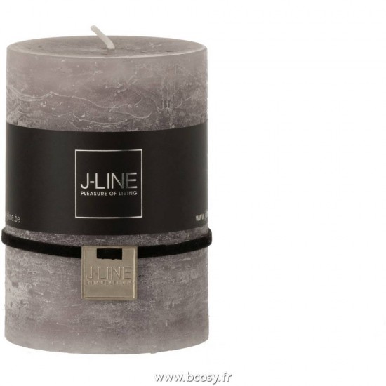 J-Line bougies cylindre Jolipa Jline Bougie Cylindrique Gris Fonce M 42H