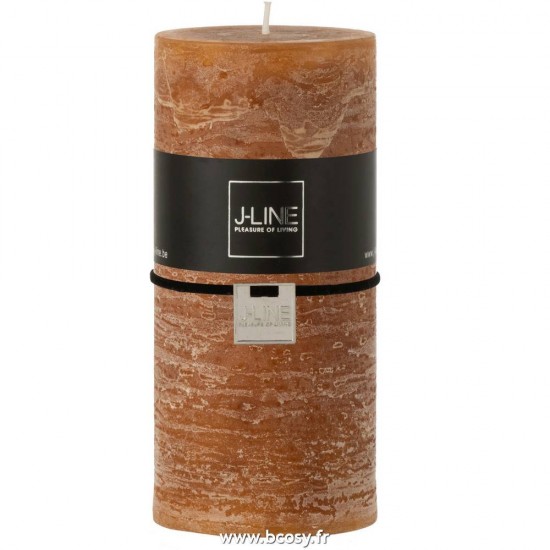 J-Line bougies cylindre Jolipa Jline Bougie Cylindrique Caramel L 70H