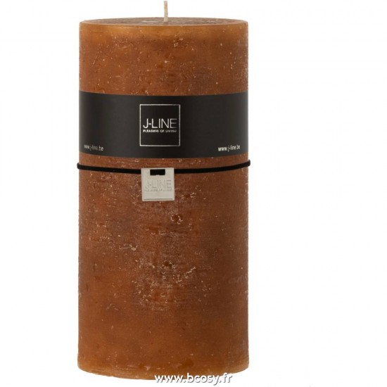 J-Line bougies cylindre Jolipa Jline Bougie Cylindrique Caramel Xxl 140H