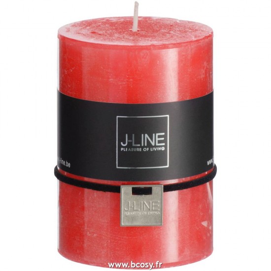 J-Line bougies cylindre Jolipa Jline Bougie Cylindrique Rouge M 42H