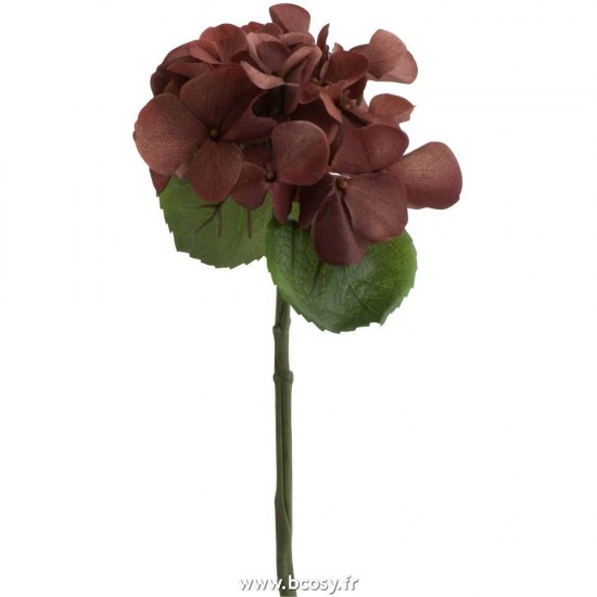 J-Line J Line fleurs Jolipa Hydrangea Plastique Marron Small.