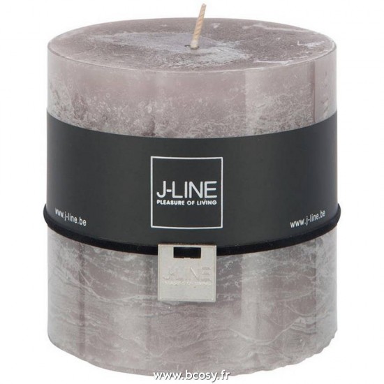 J Line Bougie Cylindre Taupe 80H Jline 93330 by Jolipa 93330