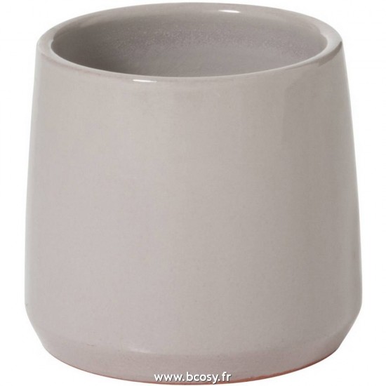 J-Line cachepots de fleur Jolipa Jline Cachepot Rond Ceramique Gris Extra Small