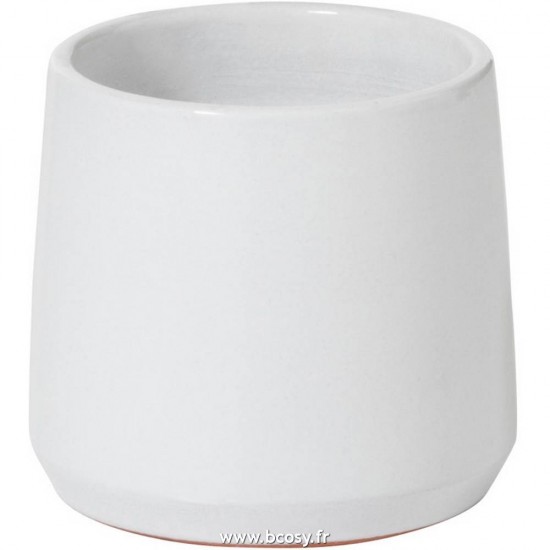 J-Line cachepots de fleur Jolipa Jline Cachepot Rond Ceramique Blanc Extra Small