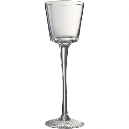 J-Line bougeoirs Jolipa Jline Bougeoir Conique Sur Pied Base Verre Transparent Medium