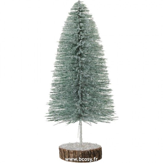 J-Line arbres sapins de noel sur pied Jolipa Jline Sapin De Noel Decoratif Paillettes Vert Clair Large