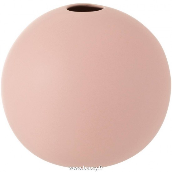 J Line Vase Boule Ceramique Rose Pastel Medium 18 Jline 1113 by Jolipa 1113