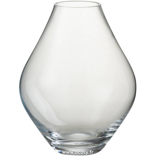 J Line Vase Abby Verre Transparent Small L19xB19xH24 Jline 14001 by Jolipa 14001