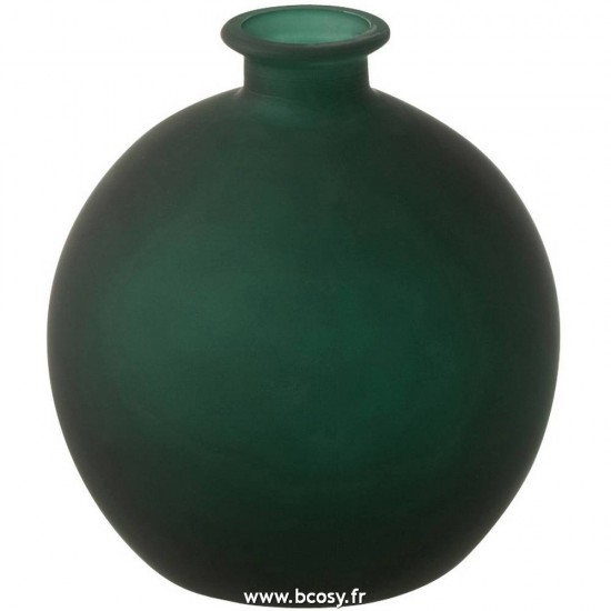 J Line Vase Boule Verre Mat Vert Small L16xB16xH18 cm Jline 15940 by Jolipa 15940