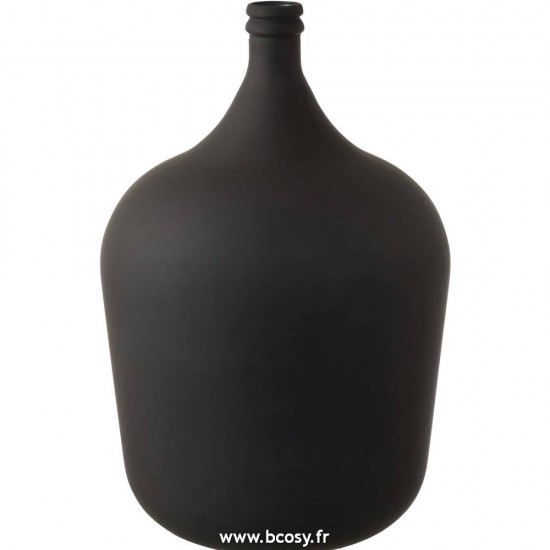 J Line Vase Carafe Verre Mat Noir L37xB37xH56 cm Jline 15975 by Jolipa 15975