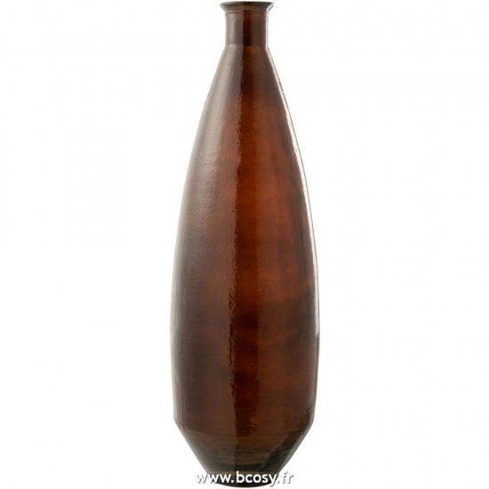 J-Line vases Jolipa J Line Jline Vase Ovale Verre Marron