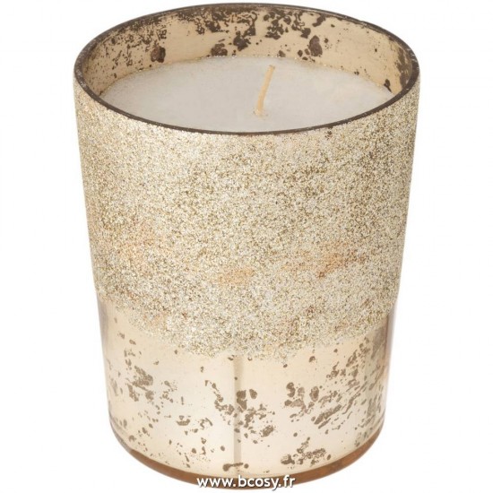 J Line Bougie Parfumee Deluxe Verre Or Small L10xB10xH11 cm Jline 16127 by Jolipa 16127