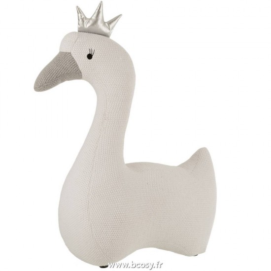 J-Line animals en peluche peluches Jolipa J Line Jline Cygne Polyester Blanc Gris Large
