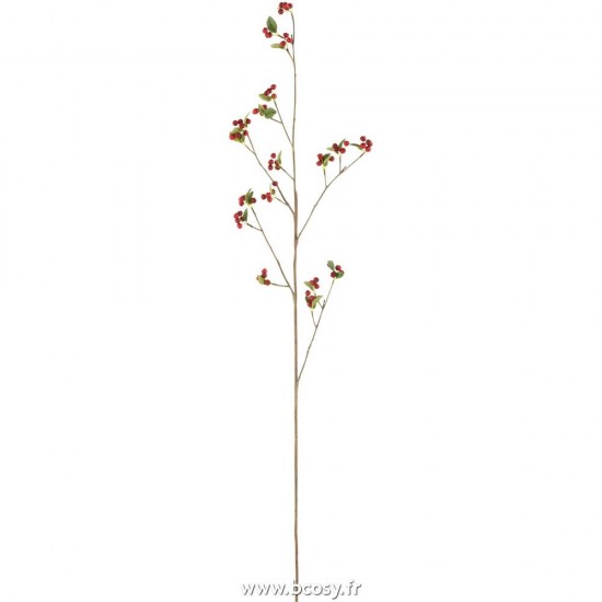 J Line Branche Baies Fines Plastique Rouge Vert Medium L20xB5xH140 cm Jline 17206 by Jolipa 17206