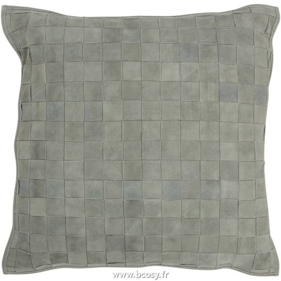 J-Line coussins Jolipa J Line Jline Coussin Carre Petit Cuir Vert