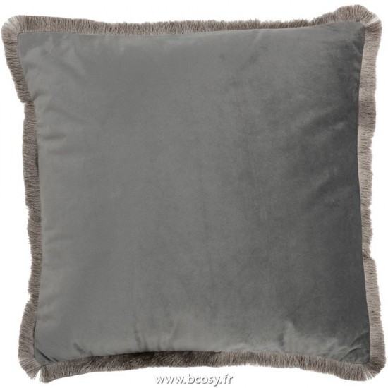J-Line coussins Jolipa J Line Jline Coussin Alpha Carre Polyester Gris