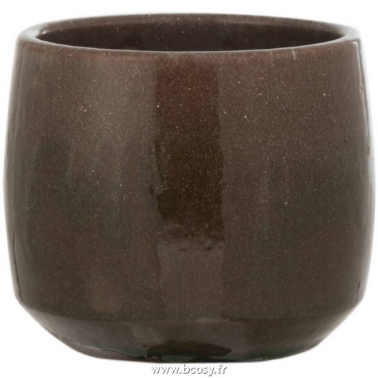 J Line Cachepot Bord Ceramique Vert Small L15xB15xH14 cm Jline 18236 by Jolipa 18236