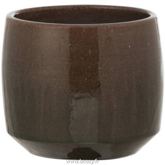 J Line Cachepot Bord Ceramique Vert Medium L18xB18xH16 cm Jline 18237 by Jolipa 18237